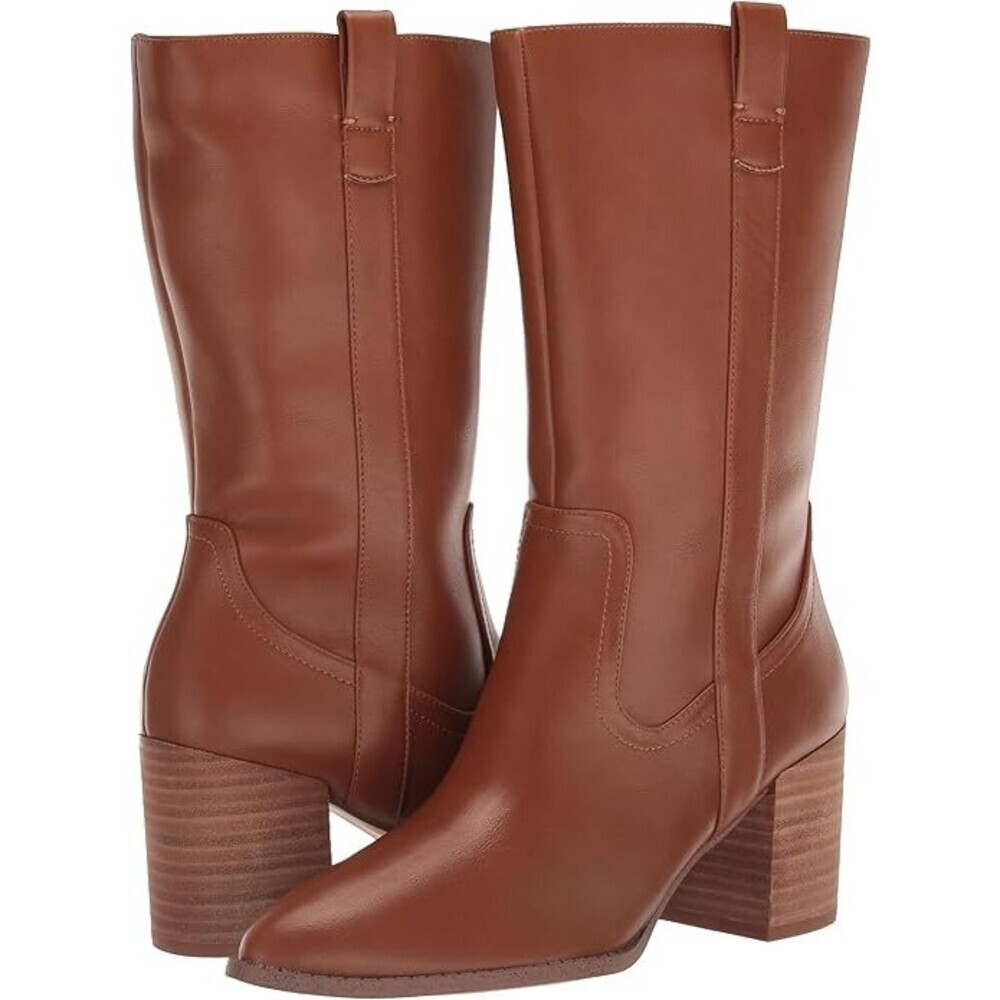 Dv Dolce Vita Tezza Bootie Women's Brown Pointed-Toe Pull-On Dress Boots LION501